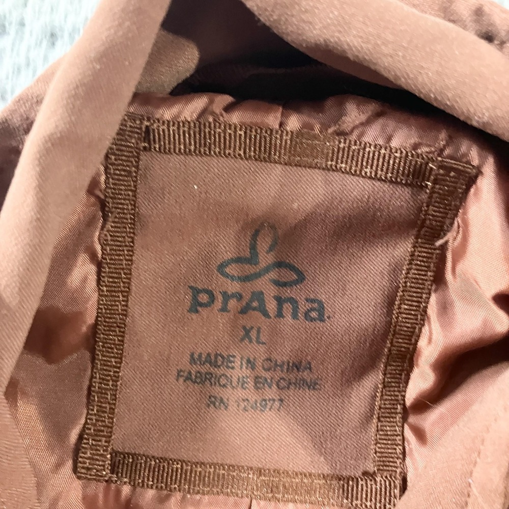 prAna Jacket Womens XL Brown Rust Nylon Stretch Utility Pockets‎ Travel Lined - Picture 2 of 9